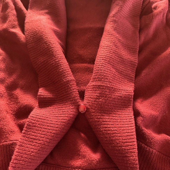 Burgundy bolero sweater from Loft, size XL - Picture 2 of 4